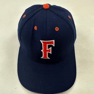 Vintage Cal State Fullerton Tittan Graphic Blue Fitted Baseball Hat One Size